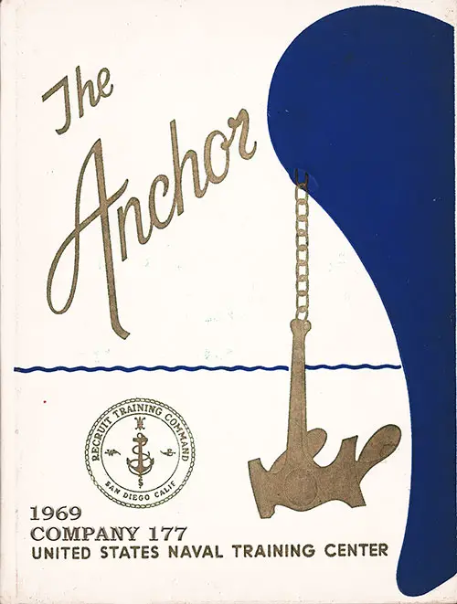 GGA Image ID # 1f90c46834 Front Cover, The Anchor 1969 Company 177, Navy Boot Camp Yearbook.