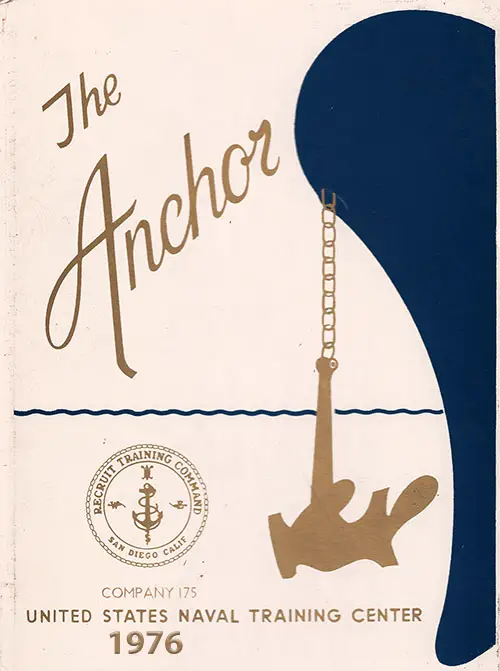 GGA Image ID # 1683c41dae Front Cover, The Anchor 1976 Company 175, Navy Boot Camp Yearbook.