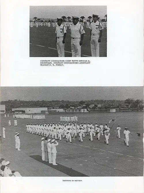 GGA Image ID # 1685d7cdc4 Company 65-472 San Diego NTC Recruits, Company Commander and Assistant, Passing in Review.