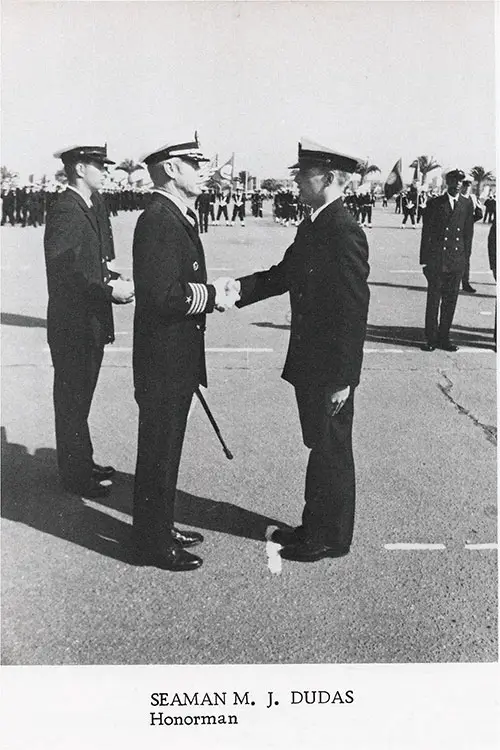 GGA Image ID # 1394ad4b74 Company 77-052 San Diego NTC Recruit Honorman: Seaman M. J. Dudas.