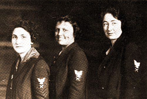 GGA Image ID # 19b2e5a608 Three Chief Yeomen (F), the Misses Friedman, Reicherter, and Tully.