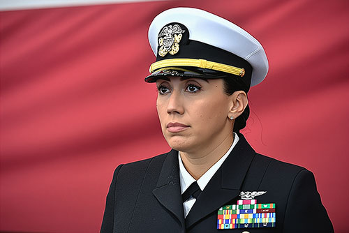 GGA Image ID # 234f9f4393 Chief Warrant Officer 3 Monica Neri Stands at Attention at Change of Command Ceremony