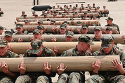 BUD/S Candidates in Log Training, 2011.