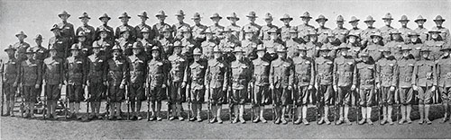 GGA Image ID # 13abd99568 Left Half of Group Panoramic Photo of the Cadets of the Second Infantry Company, Third Officers Training Camp, Camp Devens, 1918.