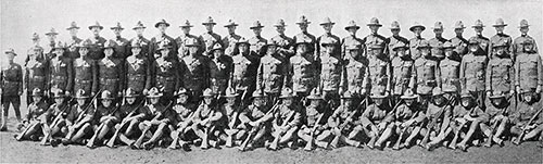 GGA Image ID # 13ad4009bc Left Half of Group Panoramic Photo of the Cadets of the Third Infantry Company, Third Officers Training Camp, Camp Devens, 1918.