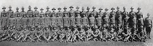 GGA Image ID # 13ad7dccd1 Right Half of Group Panoramic Photo of the Cadets of the Third Infantry Company, Third Officers Training Camp, Camp Devens, 1918.