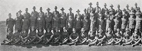 GGA Image ID # 13aad46344 Left Half of Group Panoramic Photo of the Cadets of the First Battery Field Artillery, Third Officers Training Camp, Camp Devens, 1918.