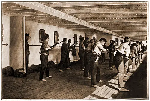 GGA Image ID # 18adfe8e5d Life on a Transport Ship -- Rifle Drill.