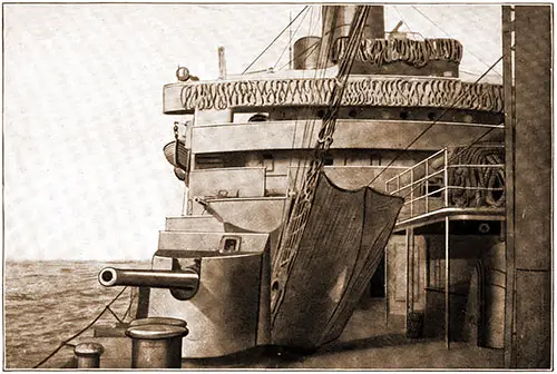 GGA Image ID # 18ae967f8c The Transport Ship Carmania's Guns Are Ready for Action.