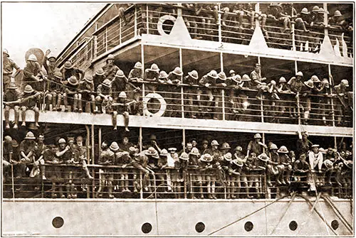 GGA Image ID # 18aefd81e9 South African Infantry on Board the Transport Ship Laconia of the Cunard Line.