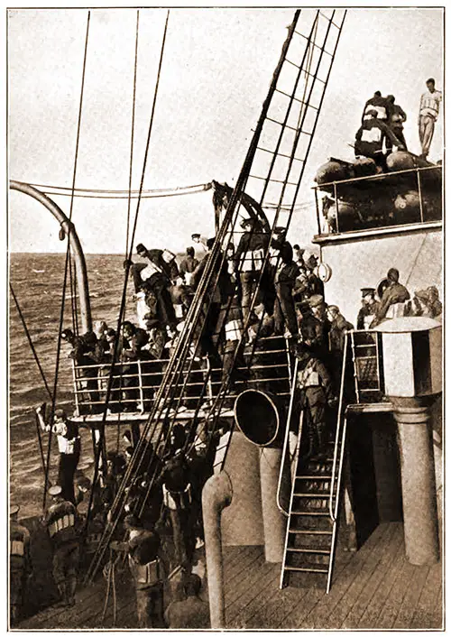 GGA Image ID # 18af06db56 The scene on Board after the Torpedoing of the Transport Ship Ivernia.