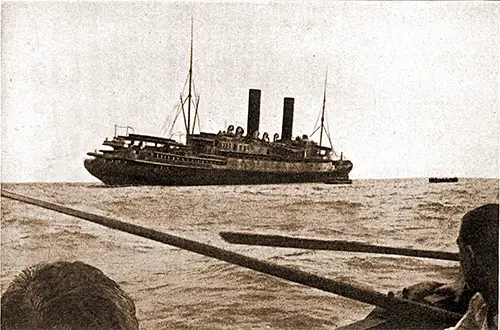 GGA Image ID # 18b0156927 The Sinking of the Cunard Liner Franconia Being Watched by Survivors in Other Ships.