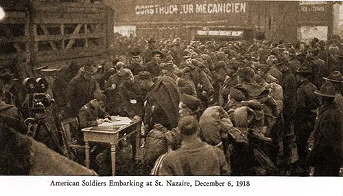 GGA Image ID # 185a77202d American Soldiers Embarking at St. Nazaire, France on 6 December 1918 for the Voyage Home.