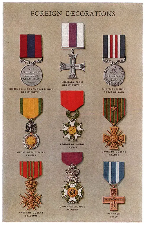 GGA Image ID # 185b87413d Foreign Decorations for Soldiers in WW1.