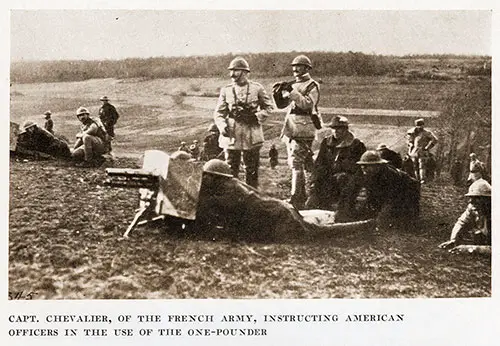 GGA Image ID # 18e7e3da14 Capt. Chevalier, of the French Army, Instructing American Officers in the Use of the One-Pounder