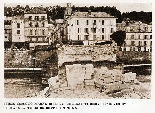GGA Image ID # 185c28d2e4 Bridge Crossing Marne River in Château-Thierry Destroyed by Germans in the Retreat from Town.