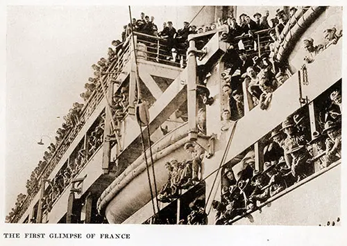 GGA Image ID # 18e7b3f557 Soldiers on a Transport Ship Get Their First Glimpse of France.