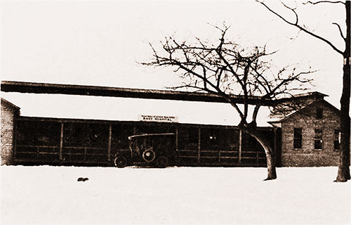 GGA Image ID # 18ea9c3ca6 Base Hospital Headquarters Building, Located in the Rear of the Camp, Completely Isolated from the Other Organizations.