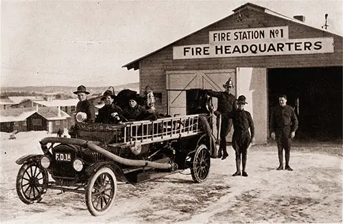 GGA Image ID # 18ebc7897f One of the Camp Fire Trucks in Front of Fire Station No. 1 Fire Headquarters.