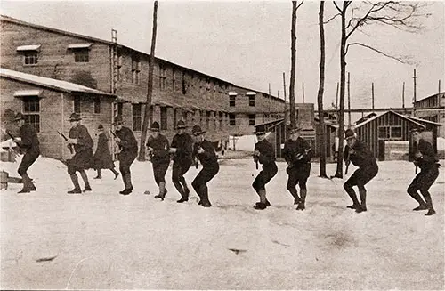 GGA Image ID # 18ee0ce1ed Men of the 13th Company, Depot Brigade Taking Bayonet Practice.