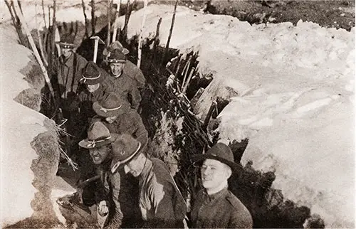 GGA Image ID # 18f7528bae The Picture Shows Some Men of the 303d Infantry in a Communication Trench.