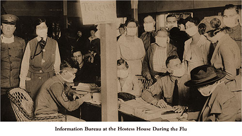 GGA Image ID # 18f780fc0e Information Bureau at the Hostess House During the Flu Pandemic.