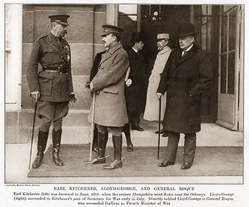 GGA Image ID # 1895b74913 Earl Kitchener, Lloyd-George, and General Roque.