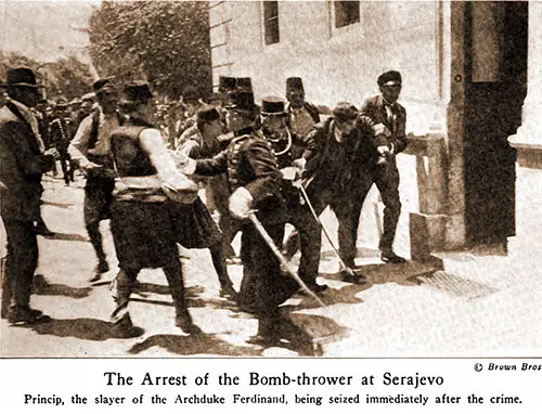 GGA Image ID # 197f4d7f95 The arrest of the Bomb Thrower at Sarajevo. Princip, the Slayer of Archduke Ferdinand, Being Seized Immediately after the Crime.