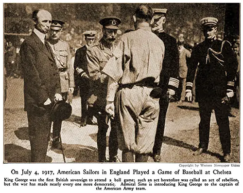 GGA Image ID # 18c6e6c814 On July 4, 1917, American Sailors in England Played a Game of Baseball at Chelsea.