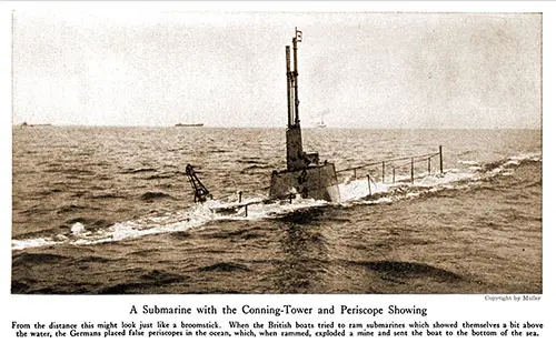 GGA Image ID # 18c8485166 A Submarine With the Conning Tower and Periscope Showing.