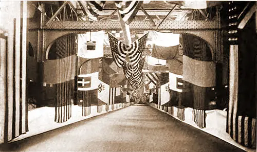 GGA Image ID # 18a6b187de Decorations at Pier in Hoboken to Greet the Return of General Pershing.
