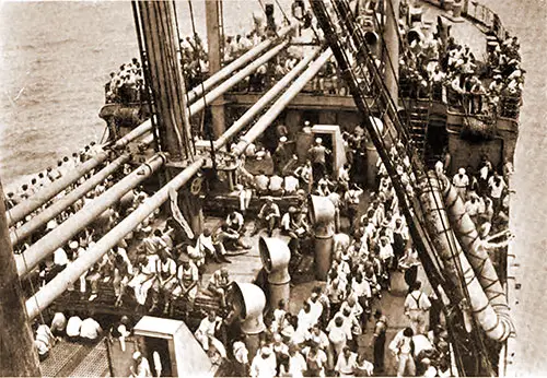 GGA Image ID # 18a71c21a4 Repatriated German Prisoners on USS Princess Matoika, Commanded by Captain H. D. Hinckley, USCT.