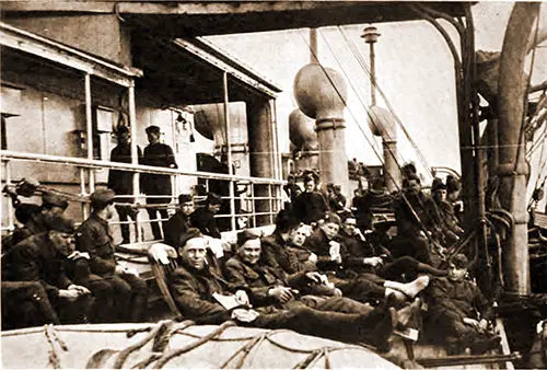 GGA Image ID # 18a7b84377 Sick and Wounded Troops at Sea, on Deck of Transport USS Agamemnon.