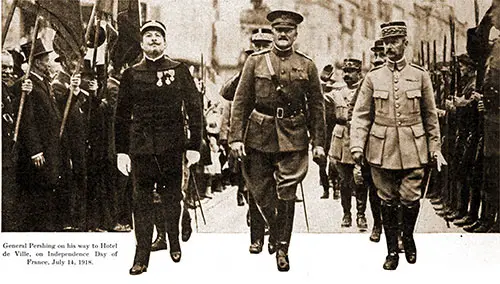 GGA Image ID # 18deff3e00 General Pershing on His Way to Hotel de Ville on the French Independence Day, 14 July 1918.