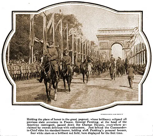 GGA Image ID # 18df6face7 General Pershing Heading Down the Champs Elysées in Paris.