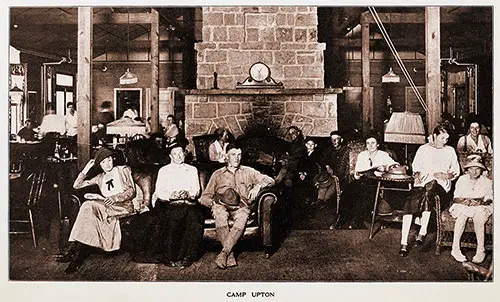 GGA Image ID # 19121e9877 Interior View of the Fireplace and Surrounding Area at the Camp Upton YWCA Hostess House.