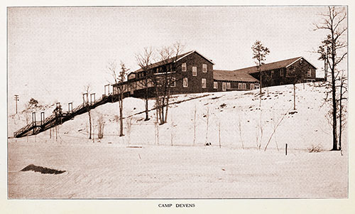 GGA Image ID # 191366d5fc Winter View of the Large Camp Devens Hostess House Built on a Hill.