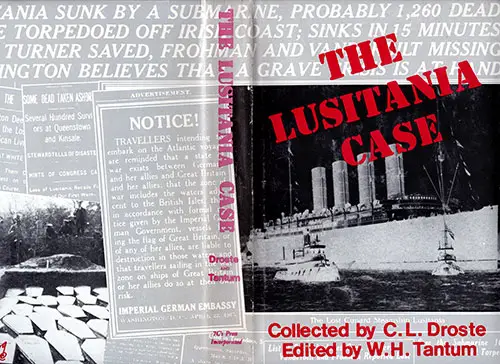 GGA Image ID # 184e6bf23d Full Dustjacket, The Lusitania Case, 1972.