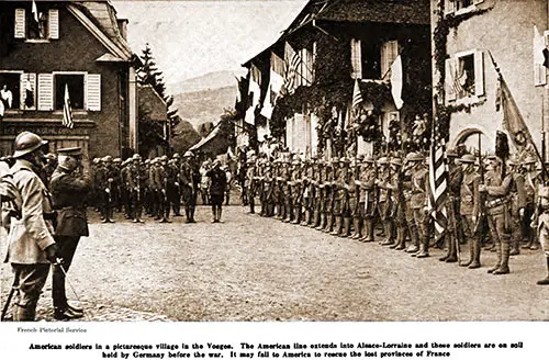 GGA Image ID # 18031eb420 American Soldiers in a Picturesque Village in the Vosges.
