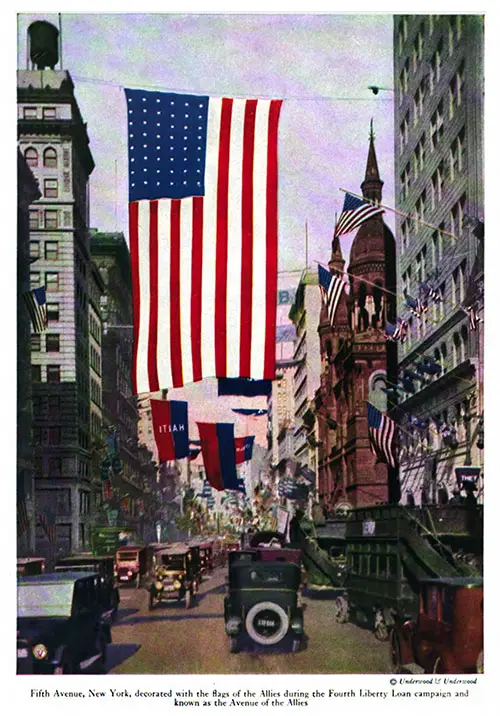 GGA Image ID # 192eac0915 Fifth Avenue, New York, Decorated with the Fags of the Allies during the Fourth Liberty Loan Campaign and Known as the Avenue of the Allies.