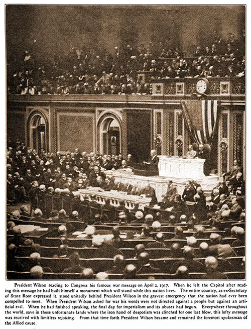 GGA Image ID # 192fd8d6e9 President Wilson Reading to Congress His Famous War Message on April 2, 1917.