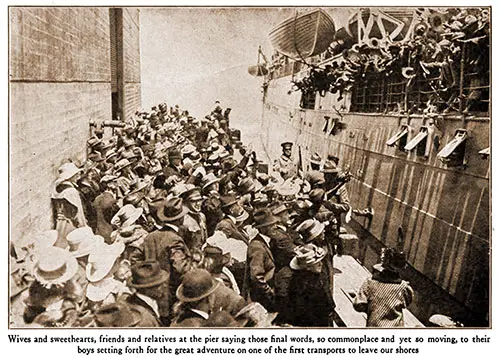 GGA Image ID # 1931079b5f Wives and Sweethearts, Friends and Relatives at the Pier Saying Those Final Words