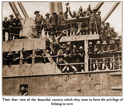 GGA Image ID # 1929758119 American Soldiers Get Their First View of the Beautiful Country Which They Were to Have the Privilege of Helping to Save.