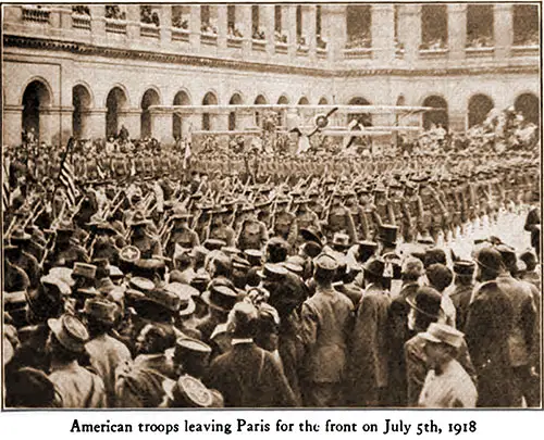 GGA Image ID # 19359b1bd7 American Troops Leaving Paris for the Front on July 5th, 1918.