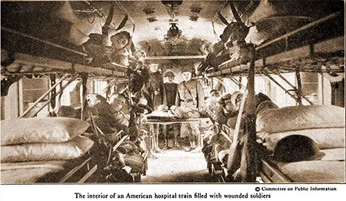 GGA Image ID # 19365ddd39 The Interior of an American Hospital Train Filled with Wounded Soldiers.