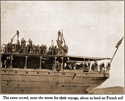 GGA Image ID # 193779845d The Same Crowd, None the Worse for Their Voyage, about to Land on French Soil.
