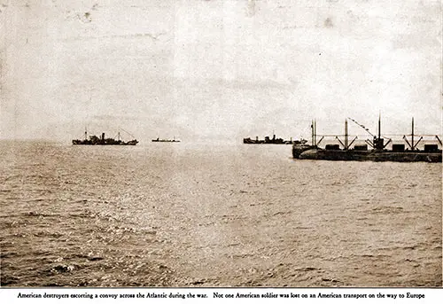 GGA Image ID # 193a43e9ad American Destroyers Escorting a Convoy across the Atlantic during the War.