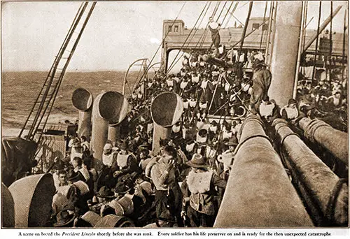 GGA Image ID # 193b7bdb3e A Scene on Board the SS President Lincoln Shortly before She Was Sunk.