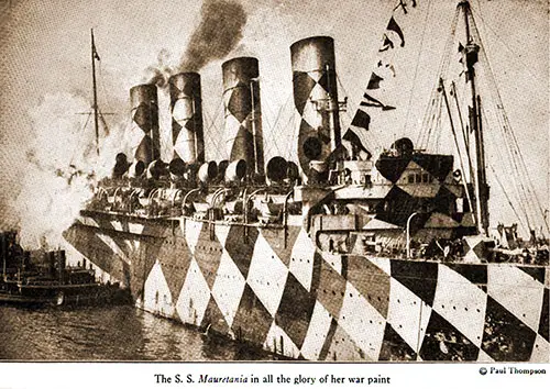 GGA Image ID # 193da5a9c7 The SS Mauretania in All the Glory of Her War Paint.