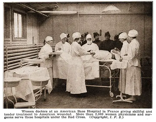 GGA Image ID # 1854f5cf09 Women Doctors at an American Base Hospital in France Giving Skillful and Tender Treatment to American Wounded.